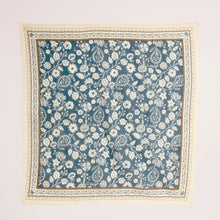 Charger l'image dans la galerie, Foulard "Indienne" Bleu orage
