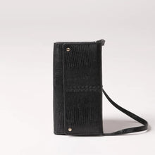 Charger l'image dans la galerie, Pochette Gina noir lézard