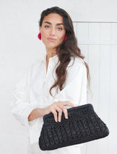 Charger l'image dans la galerie, Pochette Anouk Raphia noir - Maradji