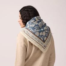Charger l'image dans la galerie, Foulard "Indienne" Bleu orage