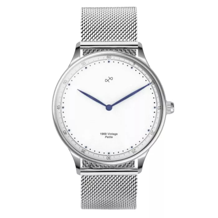 Montre About Vintage - 1969 Petite Silver/blanc
