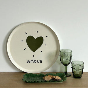 Plateau rond coeur