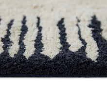 Charger l&#39;image dans la galerie, Tapis de bain en coton Noir et blanc
