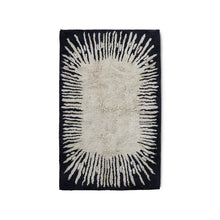 Charger l&#39;image dans la galerie, Tapis de bain en coton Noir et blanc
