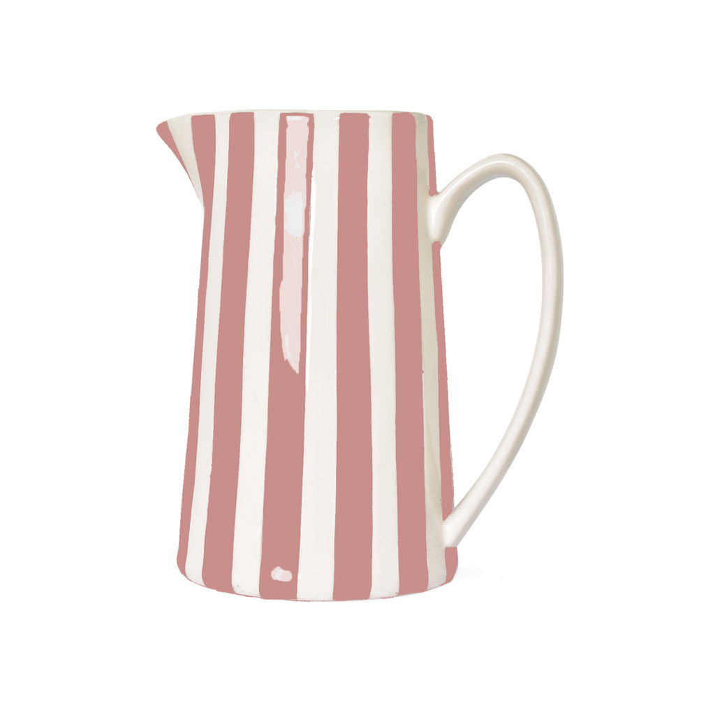 Pichet rayures rose
