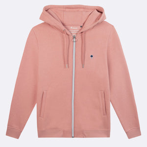 Sweat à capuche zippé rose FAGUO