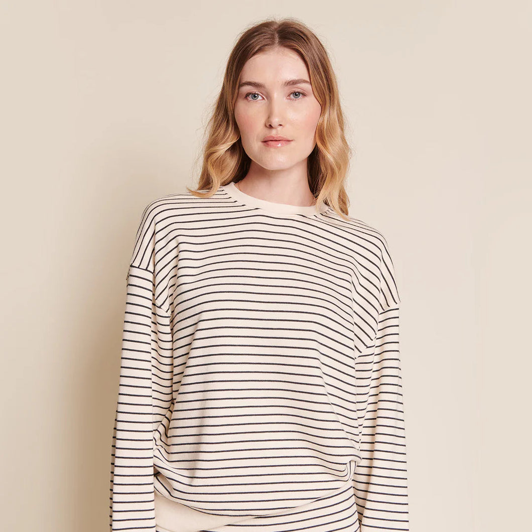 Le sweat Sky rayures en coton bio