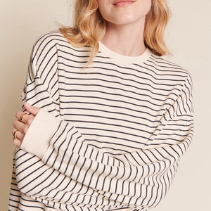 Le sweat Sky rayures en coton bio