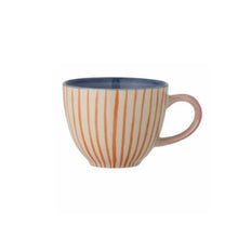Charger l&#39;image dans la galerie, Tasse Eviaya blanc rayures oranges
