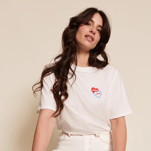 T-shirt adulte femme - Mama love 2 coeurs
