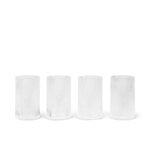 Set de 4 verrines striés - Ripple