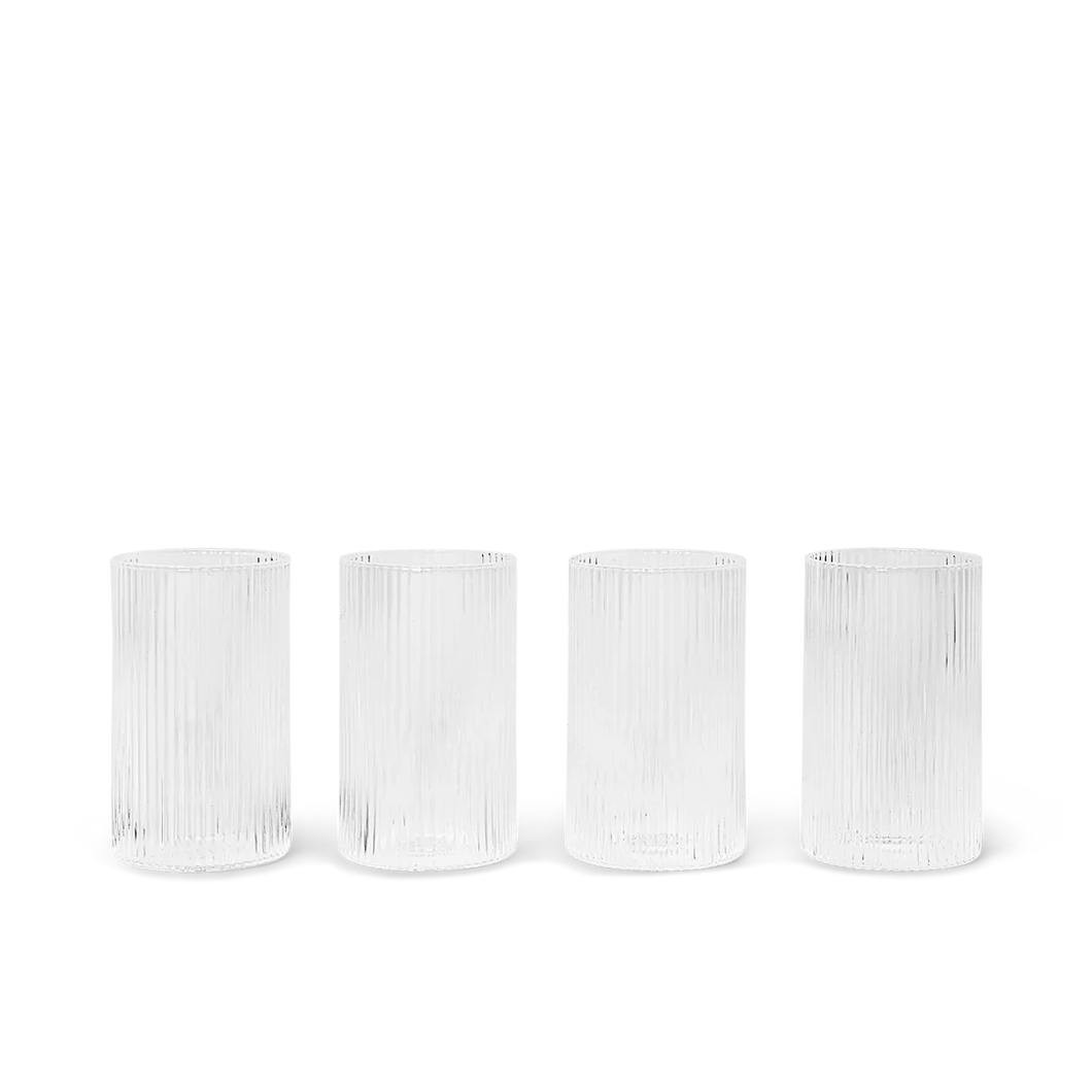 Set de 4 verrines striés - Ripple