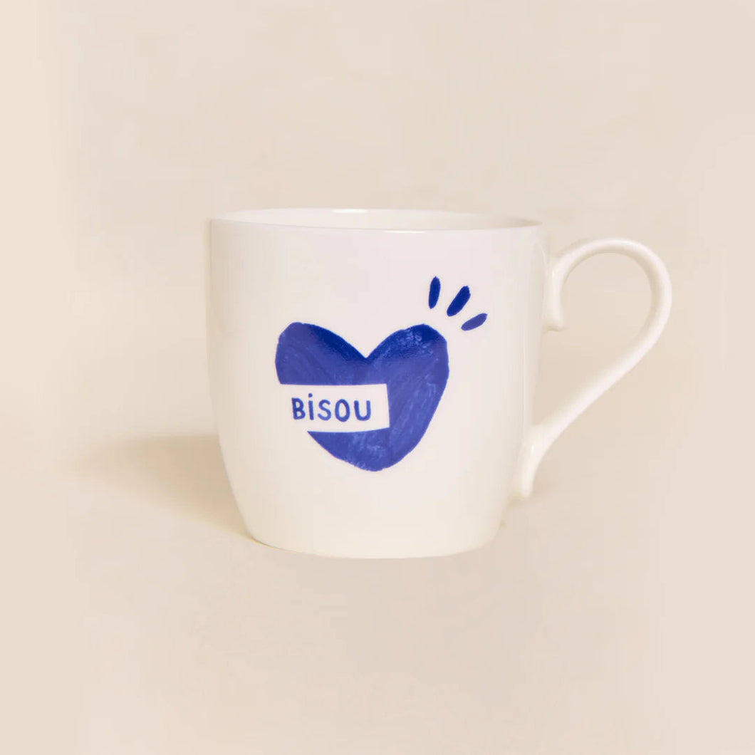 Le mug cœur Bisou - Emoi Emoi