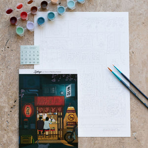 Coffret de peinture au numéro - Izakaya