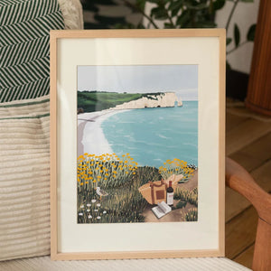 Coffret de peinture au numéro - Picnic à Etretat