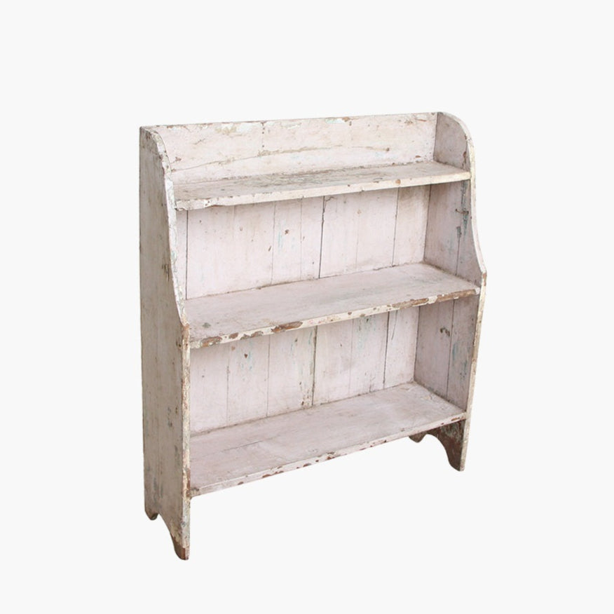 Etagère en bois patine blanche