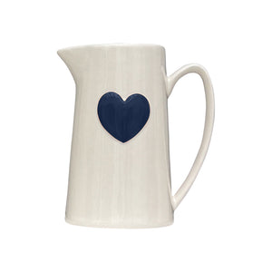Pichet coeur bleu