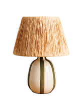 Charger l&#39;image dans la galerie, Lampe à poser Antibes rayée verte
