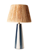 Charger l&#39;image dans la galerie, Lampe à poser Antibes rayée bleue
