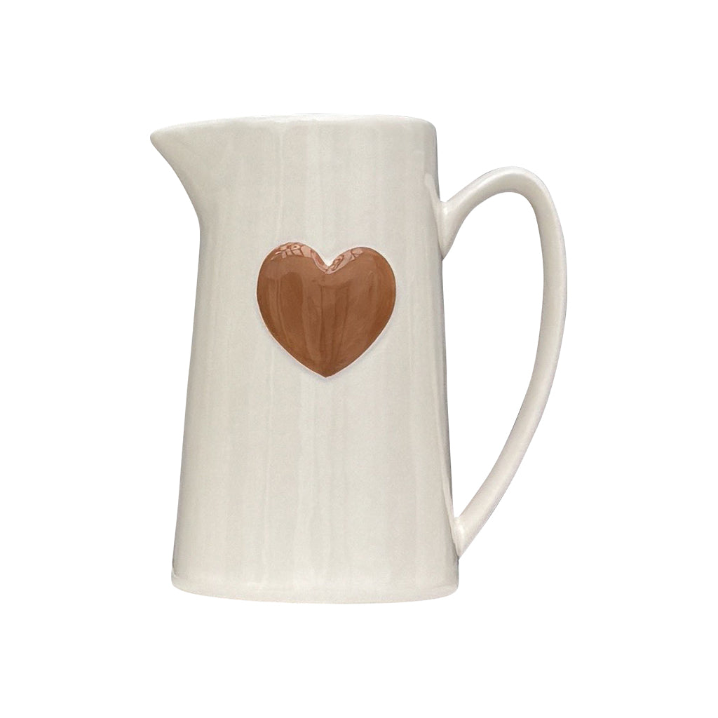 Pichet coeur marron