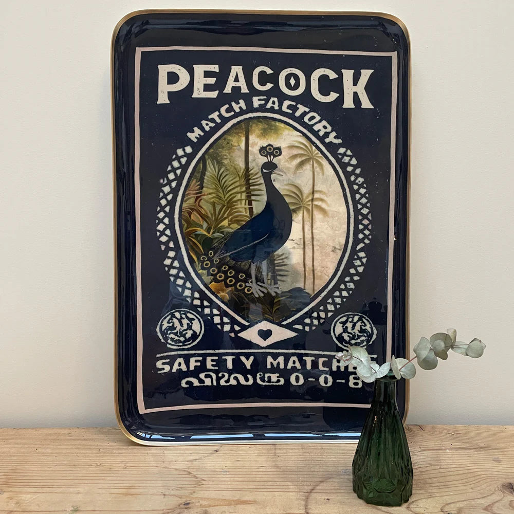 Lot De 3 Plats Creux émaillés Peacock - Vintage 1970 - Motif Fleurs Multicolores