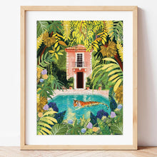 Charger l&#39;image dans la galerie, Coffret de peinture au numéro - Tiger relaxing in my pool
