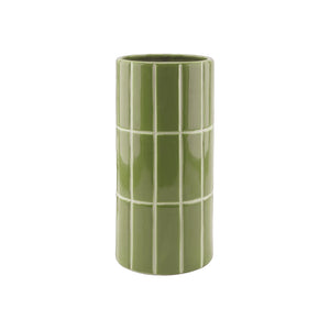 Vase carrelage kaki