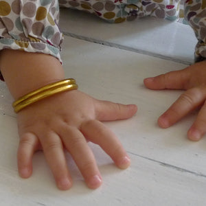 Bracelet bouddhiste épais - Taille bébé - Or